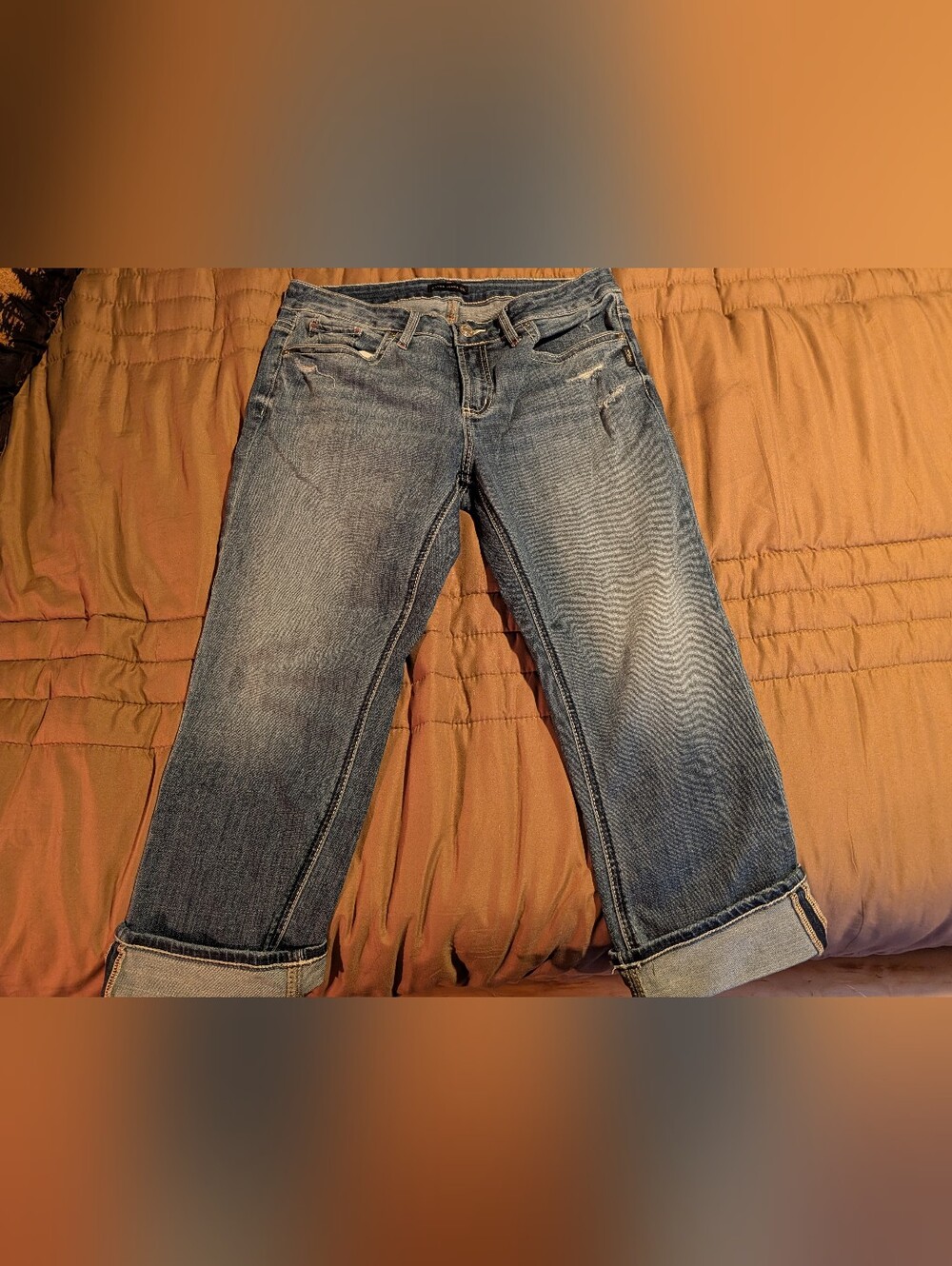 Women's Size 30 Silver Brand Cropped Jeans/Capri Worn One Time